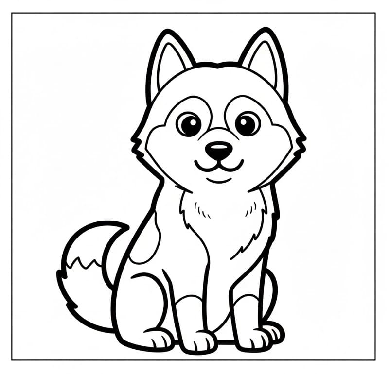 Husky da colorare