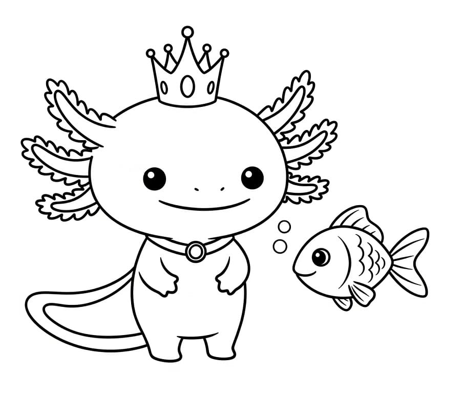 Immagine Axolotl da colorare