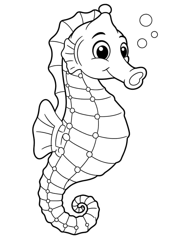 Immagine Cavalluccio Marino da colorare