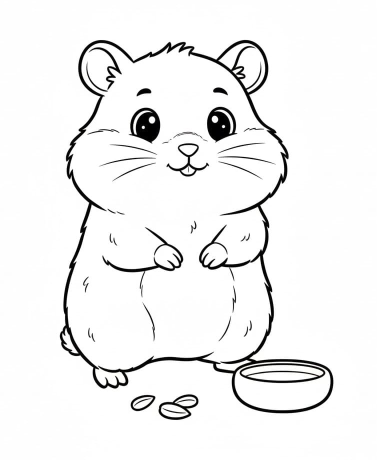 Immagine Criceto da colorare