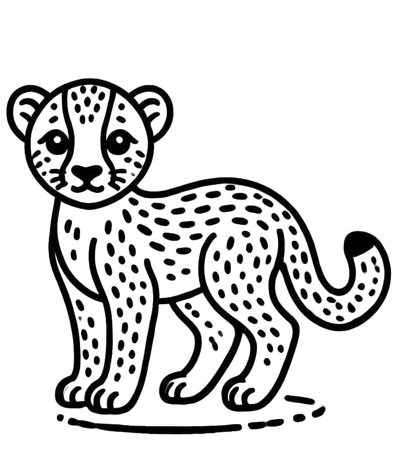 Immagine Ghepardo da colorare