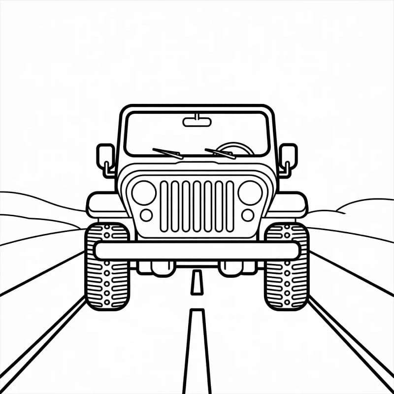 Immagine Jeep da colorare
