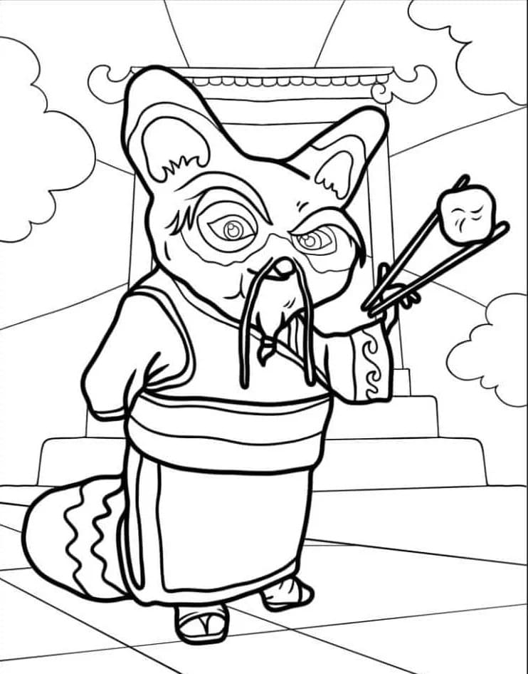 Immagine Kung Fu Panda da colorare