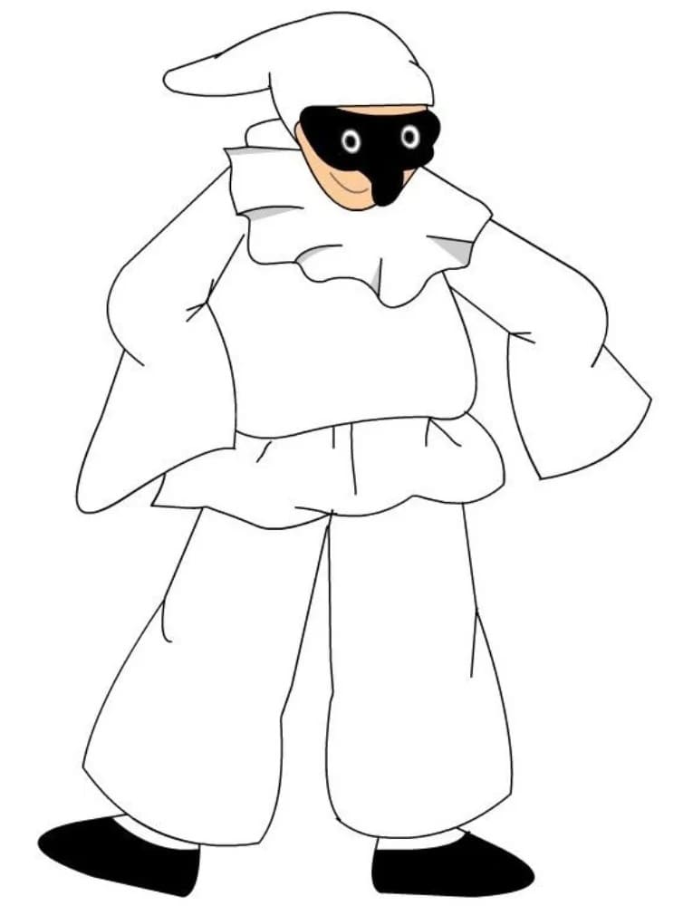 Immagine Pulcinella da colorare