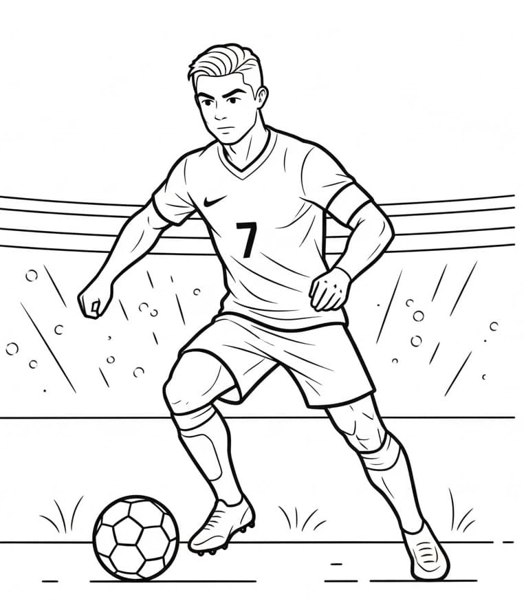 Immagine Ronaldo da colorare