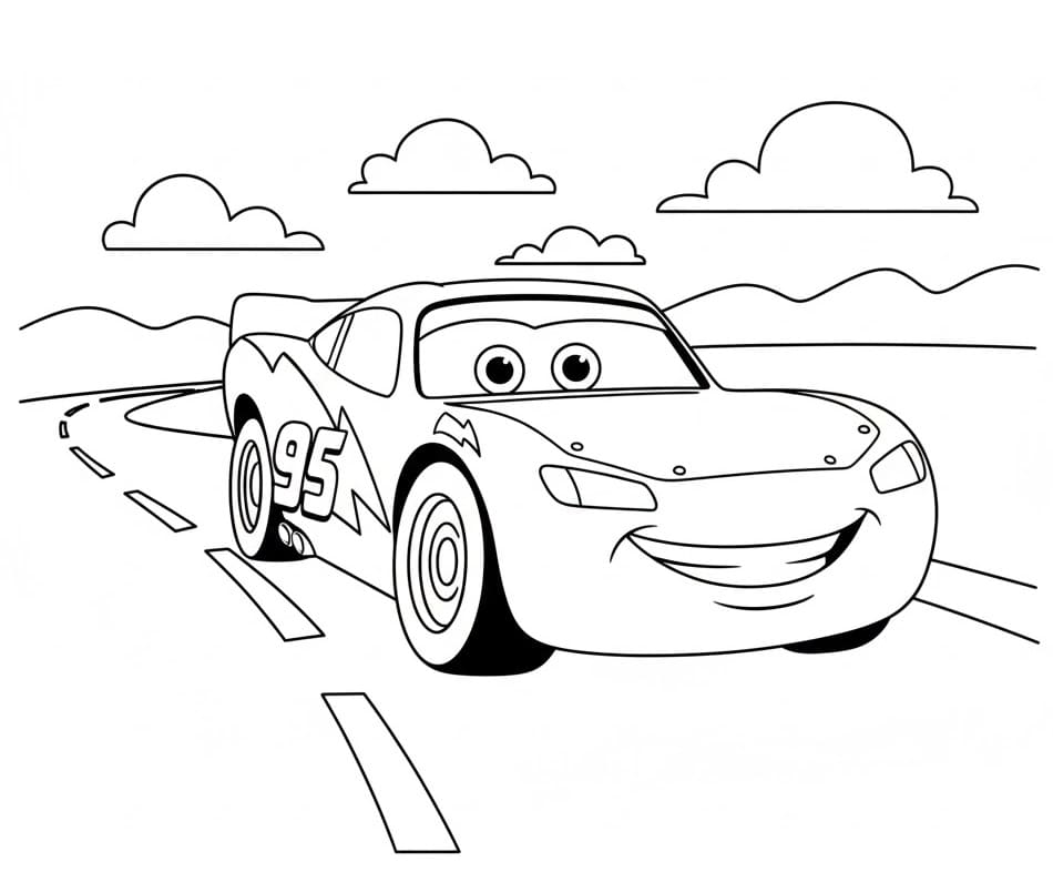 Immagine Saetta McQueen da colorare