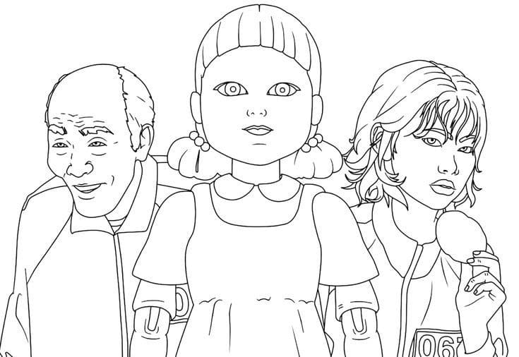 Immagine Squid Game da colorare