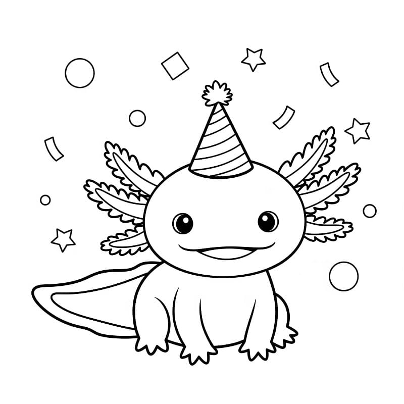 Immagine Stampabile Axolotl da colorare