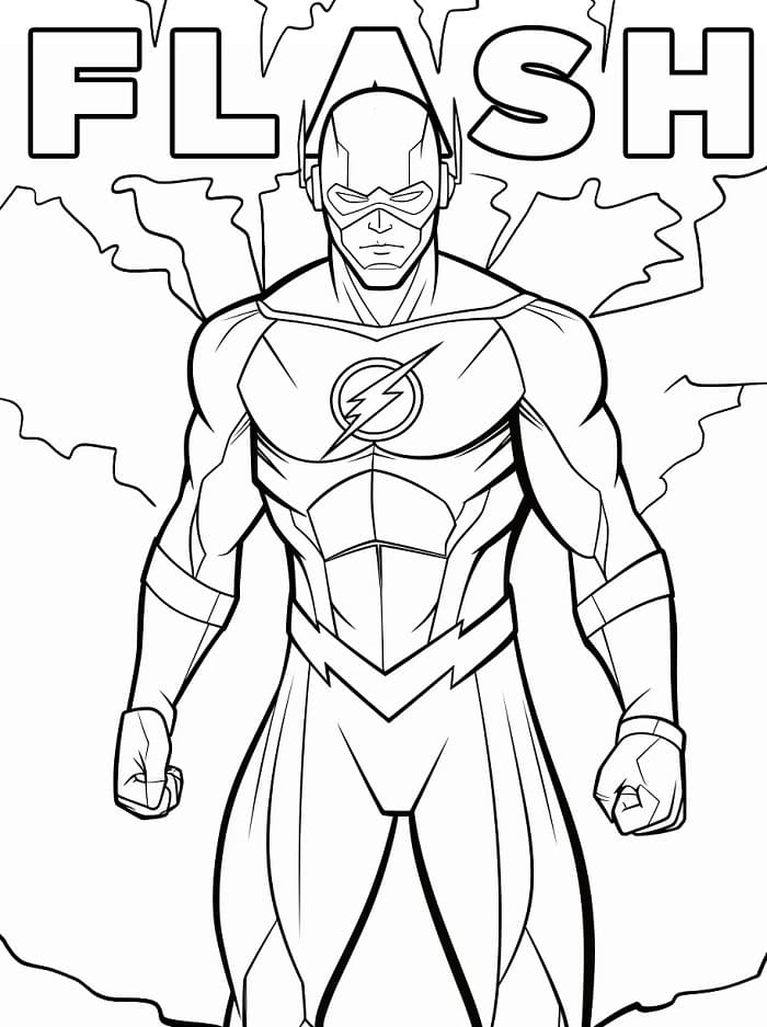 Immagine Stampabile Flash da colorare