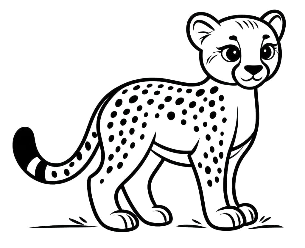Immagine Stampabile Ghepardo da colorare