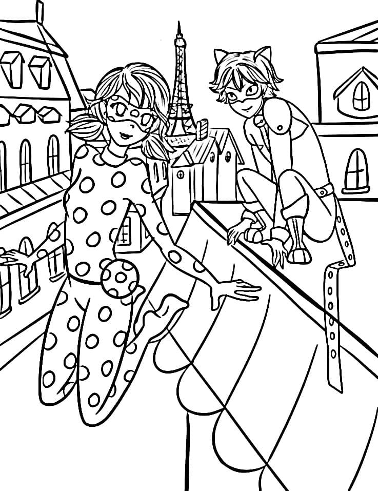 Immagine Stampabile Miraculous da colorare