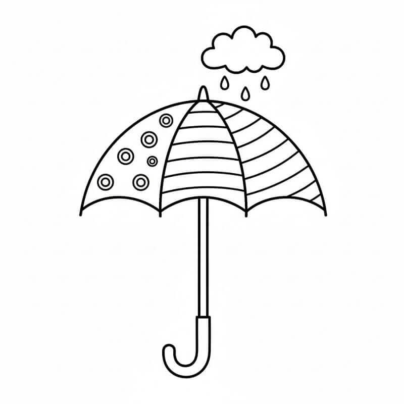 Immagine Stampabile Ombrello da colorare