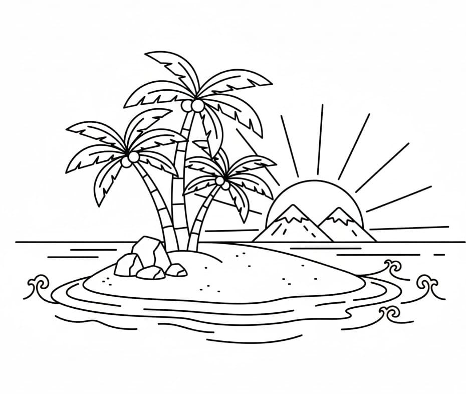 Isola Graziosa da colorare