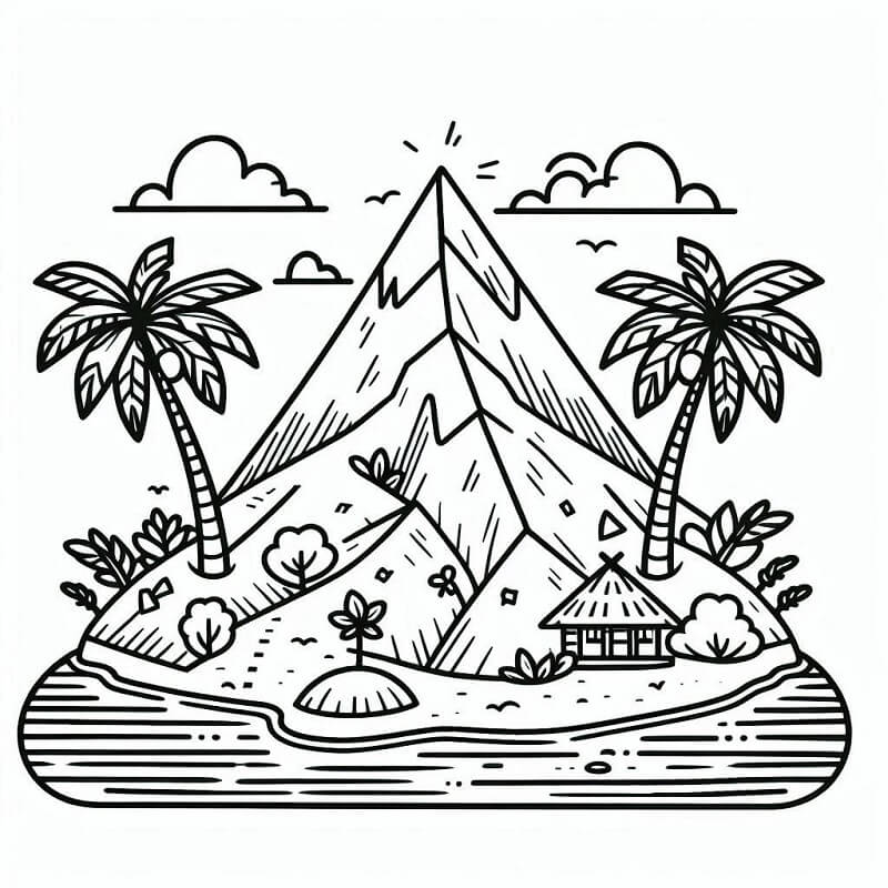 Isola Immagine Stampabile da colorare