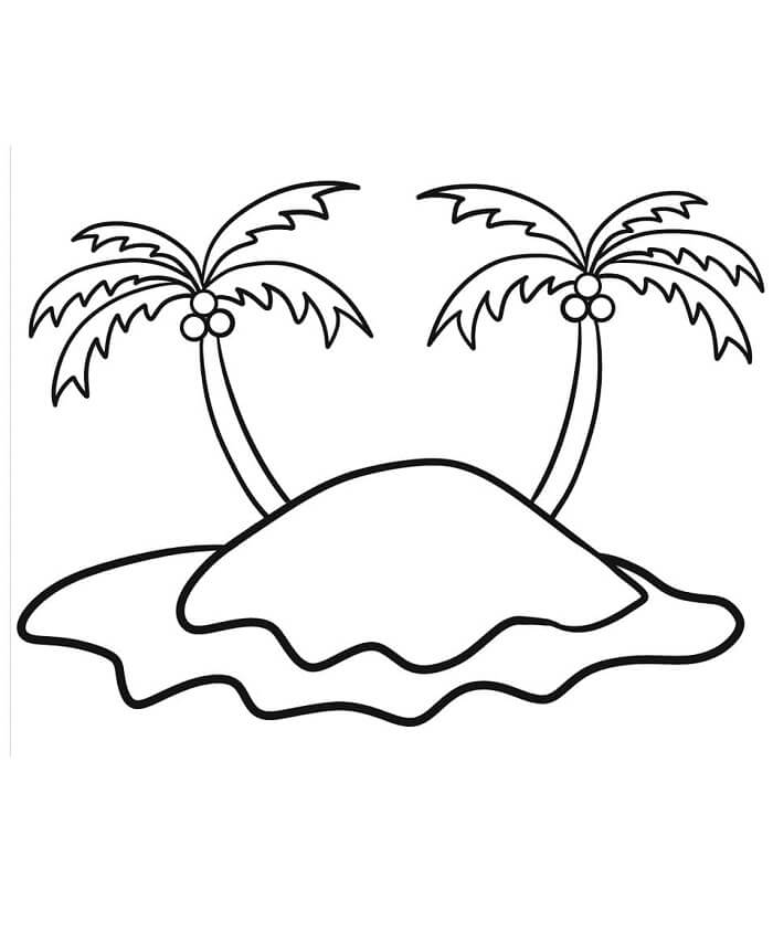 Isola Stampabile per Piccoli da colorare