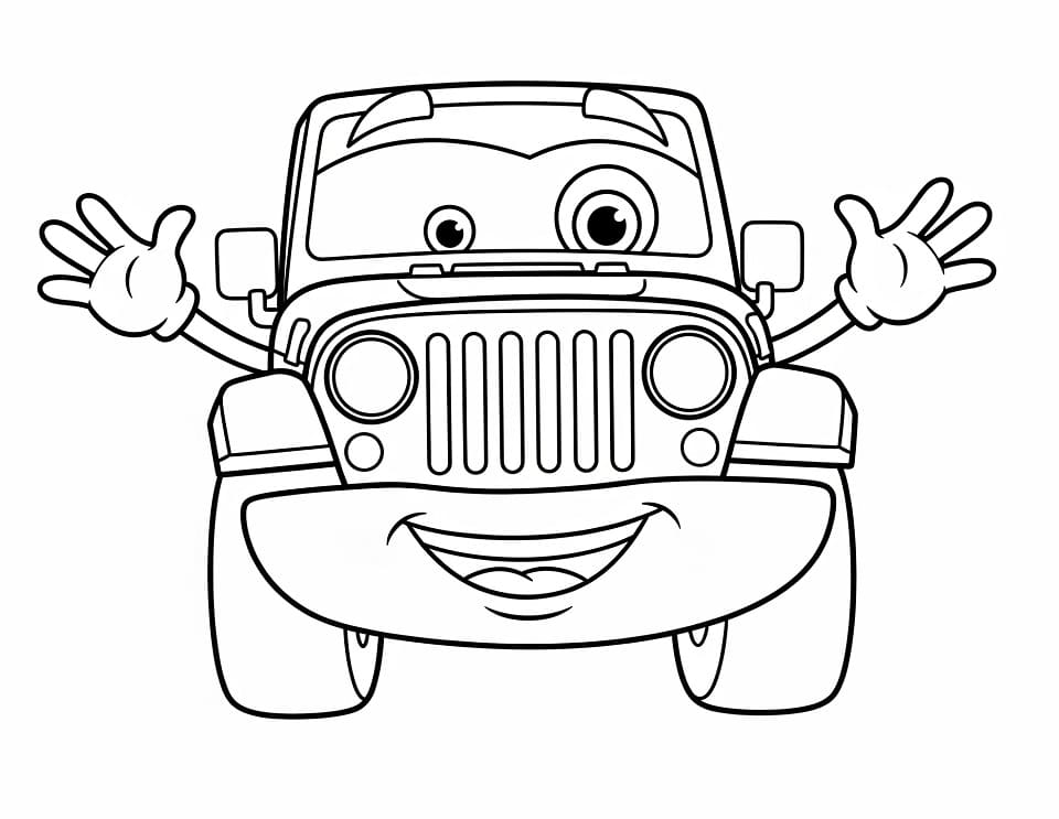 Jeep Auto Fuoristrada da colorare