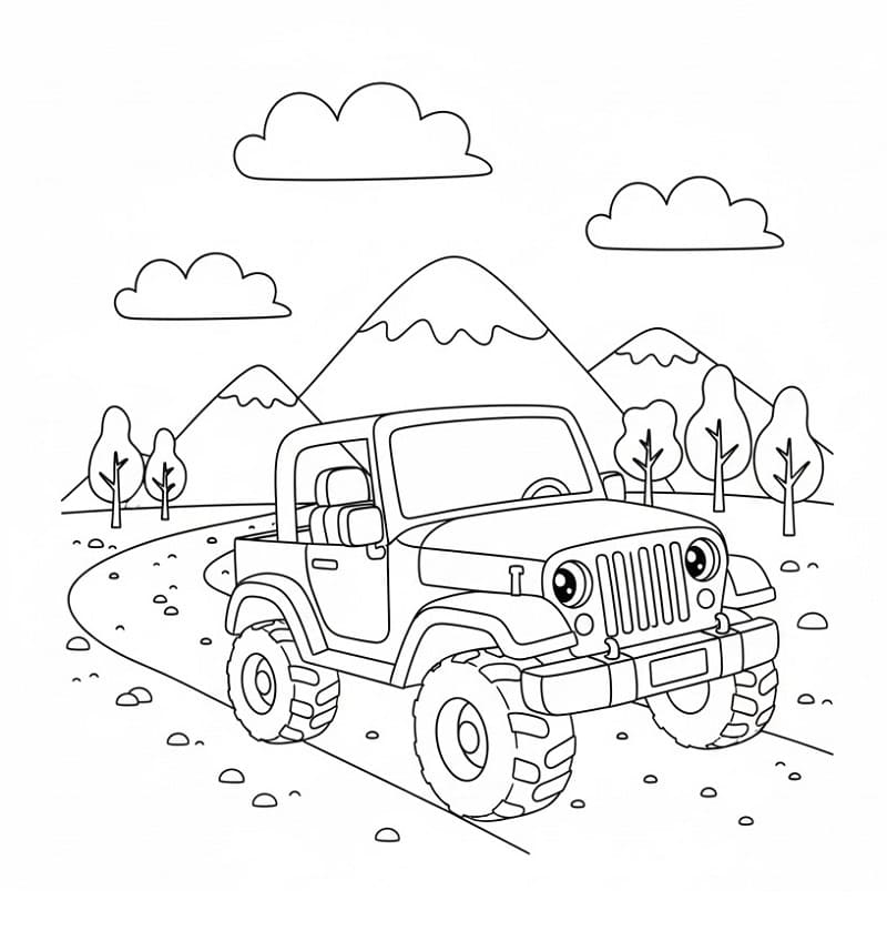 Jeep Auto da colorare