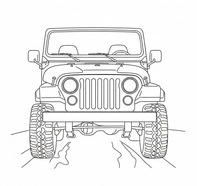 Jeep Basico da colorare