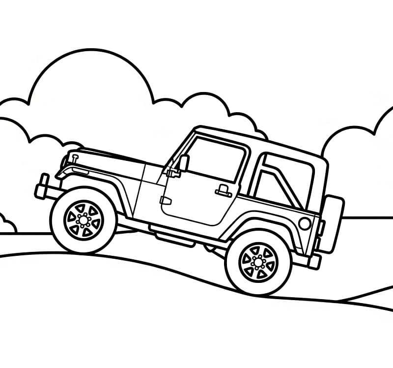Jeep Fuoristrada da colorare