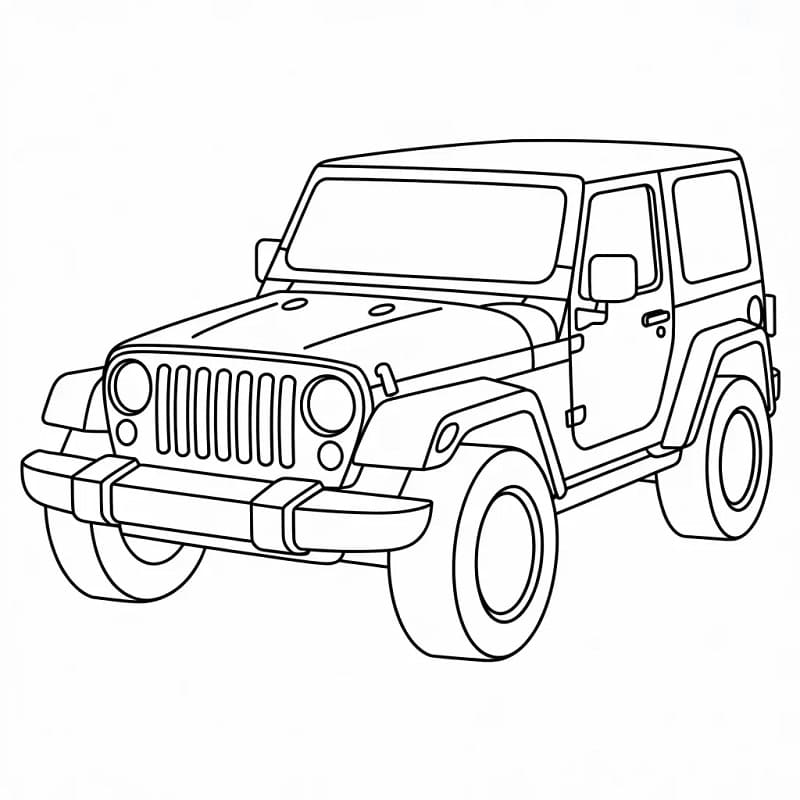 Jeep Gratis Stampabile da colorare