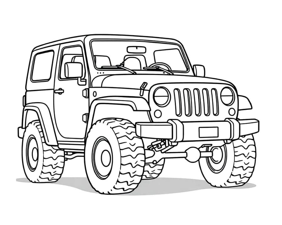 Jeep Gratis per Bambini da colorare