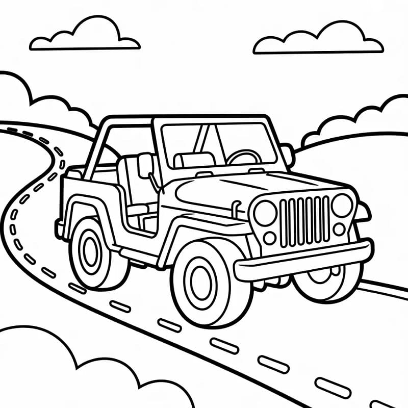 Jeep Immagine Gratis da colorare