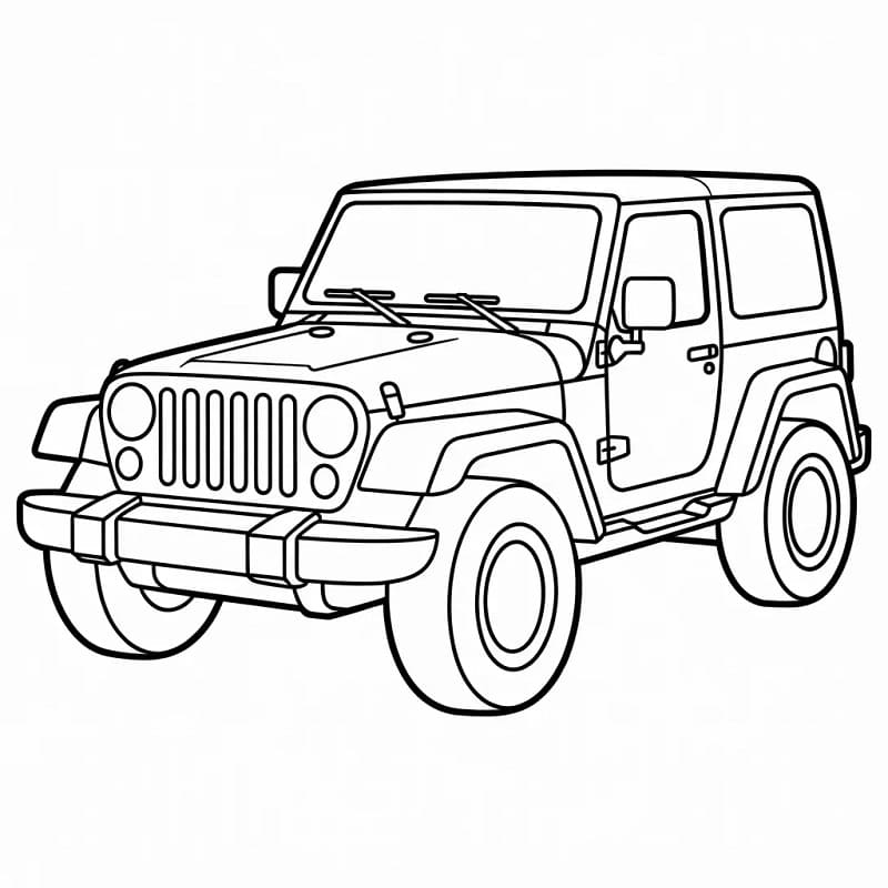 Jeep Regalo da colorare
