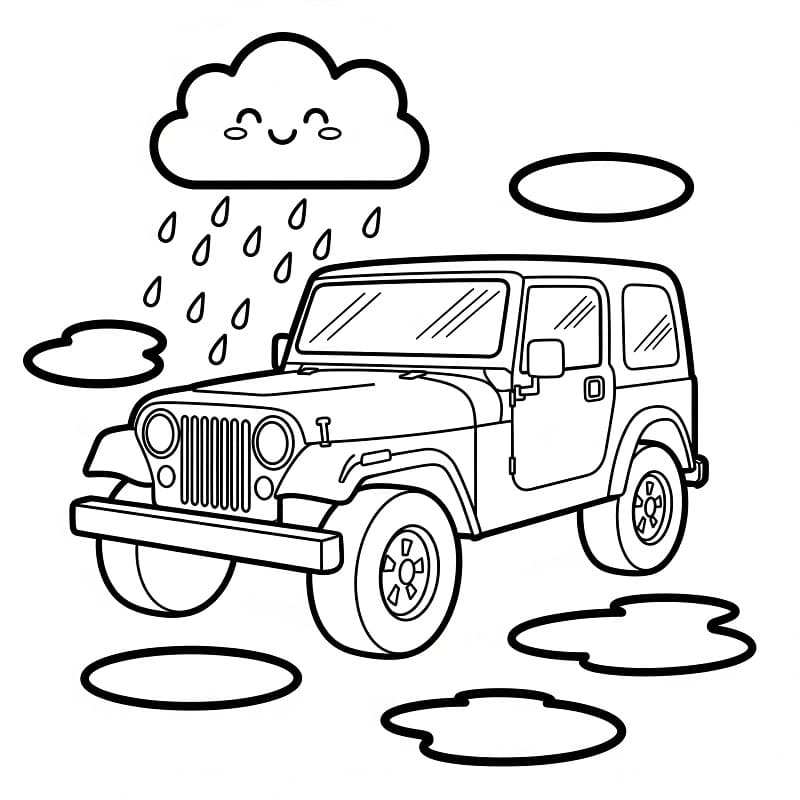 Jeep Stampabile Gratis da colorare