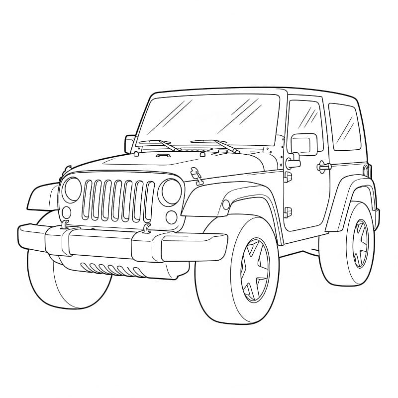 Jeep Veicolo Fuoristrada da colorare
