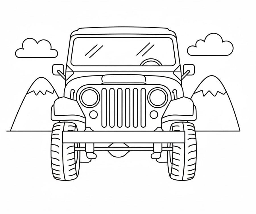 Jeep Veicolo da colorare
