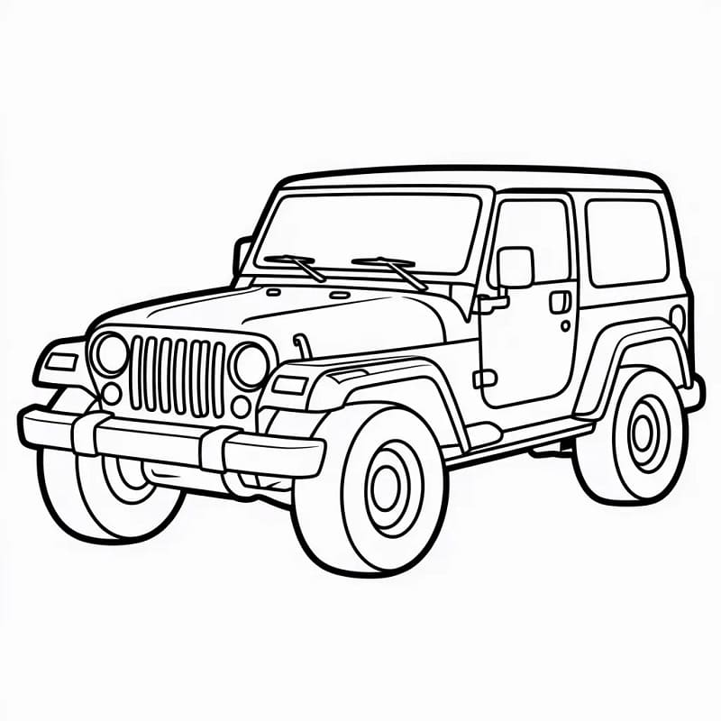 Jeep per Bimbi da colorare