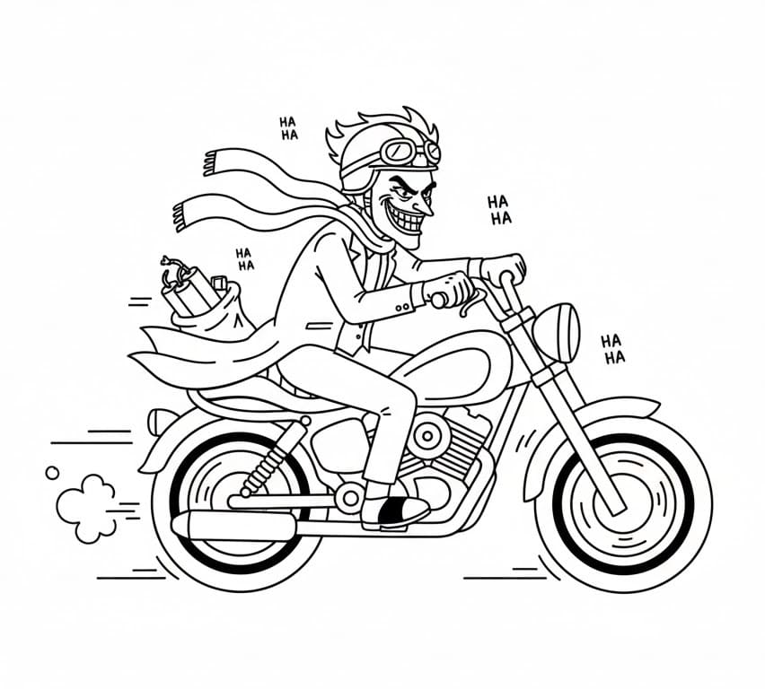 Joker Facile da colorare