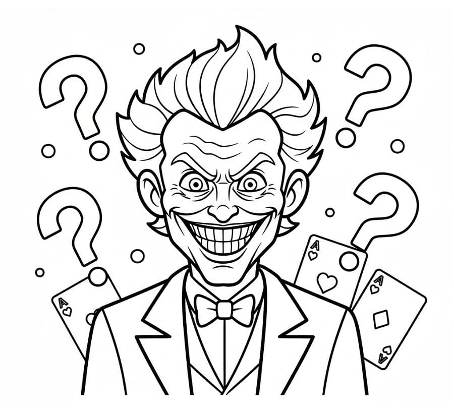 Joker Semplice da colorare