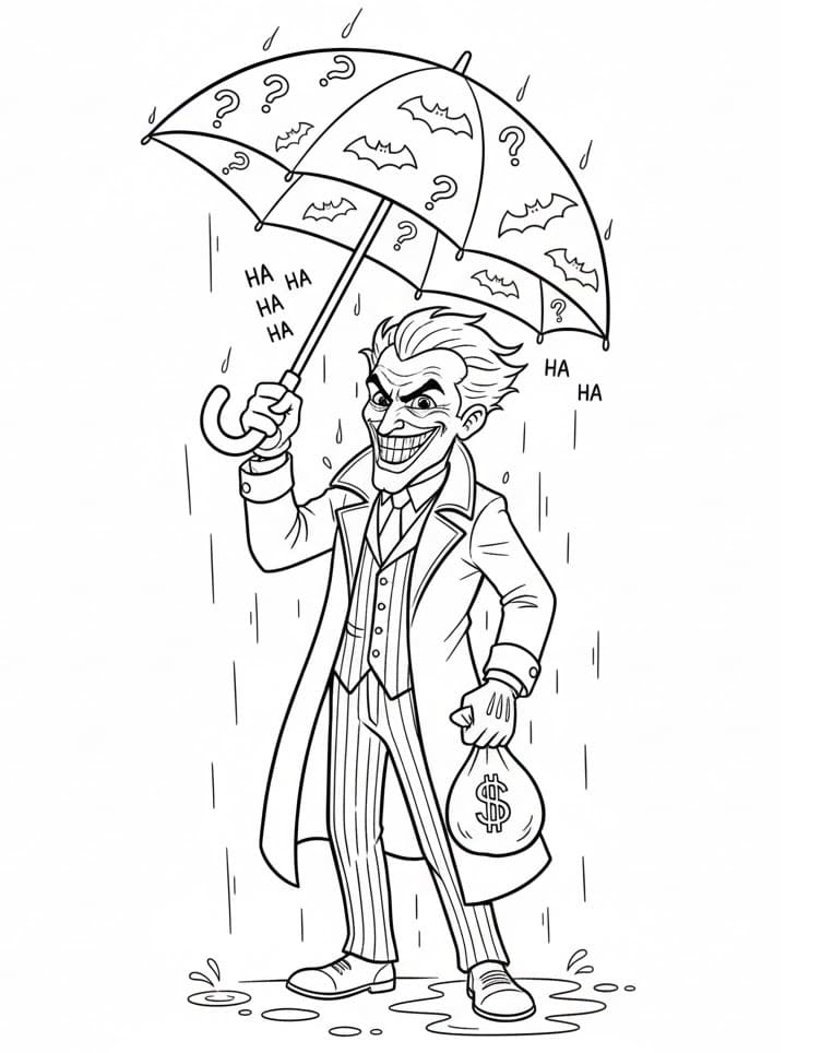 Joker Stampabile Gratis da colorare