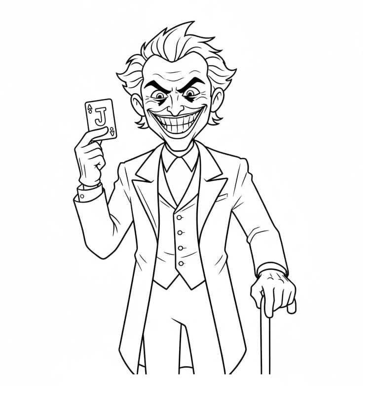 Joker dei DC Comics da colorare
