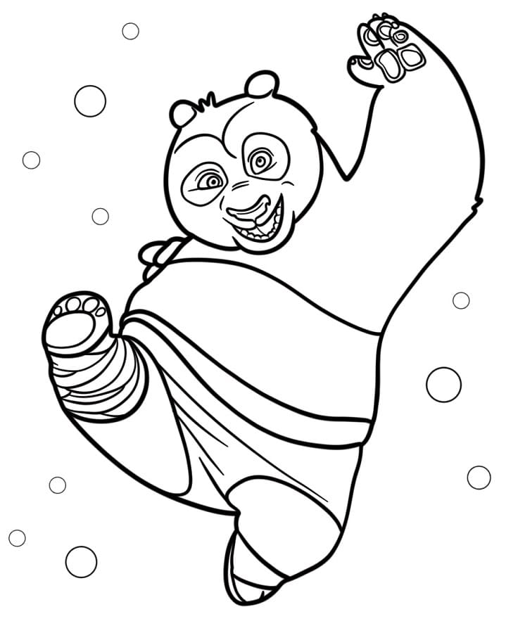 Kung Fu Panda Animato da colorare
