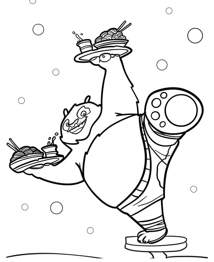 Kung Fu Panda Gratuito da colorare