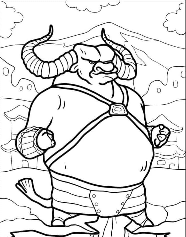 Kung Fu Panda Omaggio da colorare