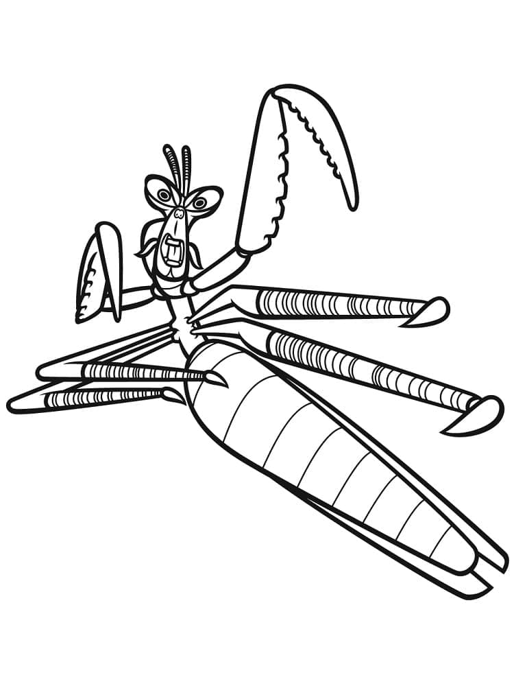 Kung Fu Panda Stampabile per Bambini da colorare