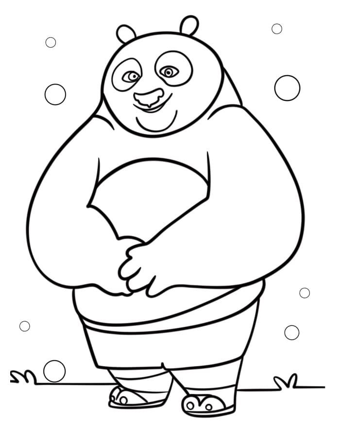Kung Fu Panda Stampabile per Piccoli da colorare