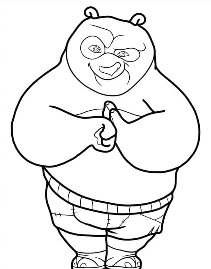 Kung Fu Panda Stampabile da colorare