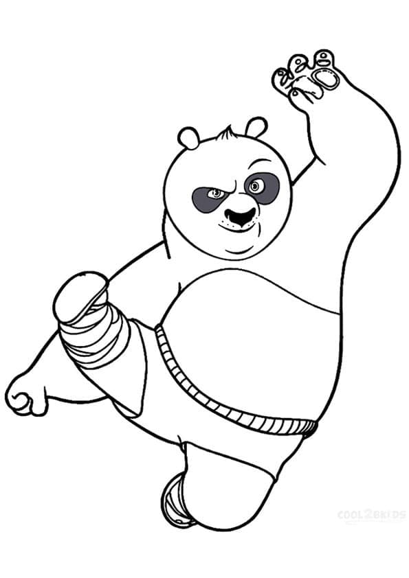 Kung Fu Panda per Bimbi di 4 Anni da colorare