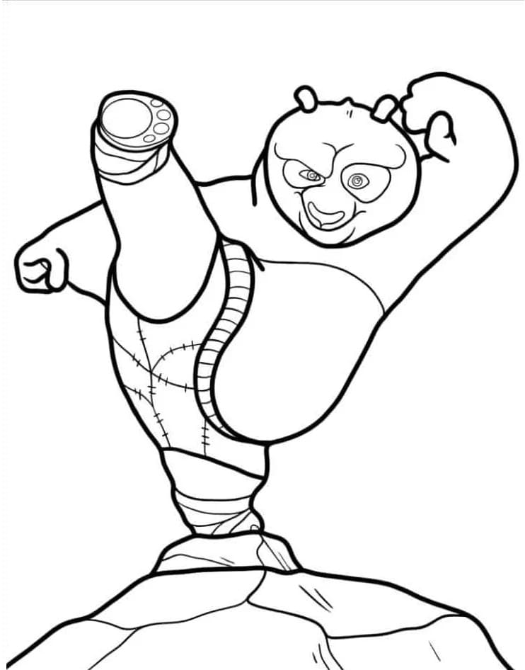 Kung Fu Panda per Bimbi da colorare
