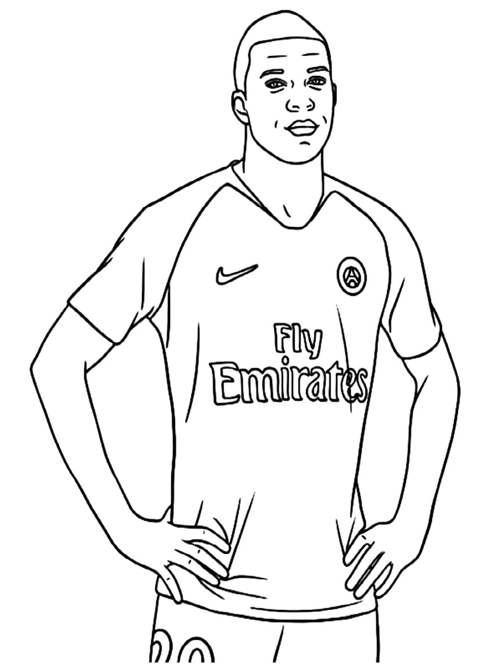 Kylian Mbappé (1) da colorare