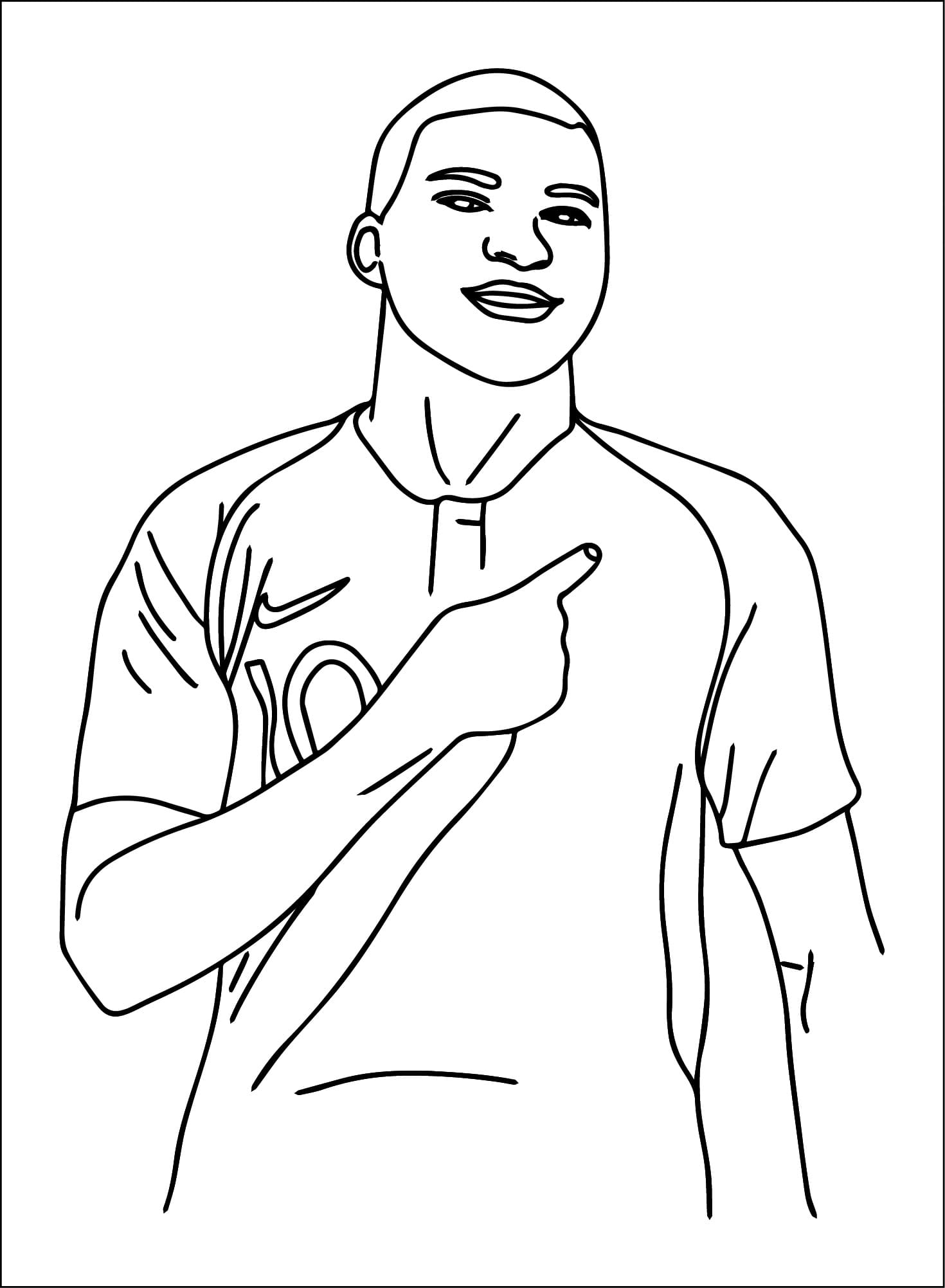 Kylian Mbappé (2) da colorare