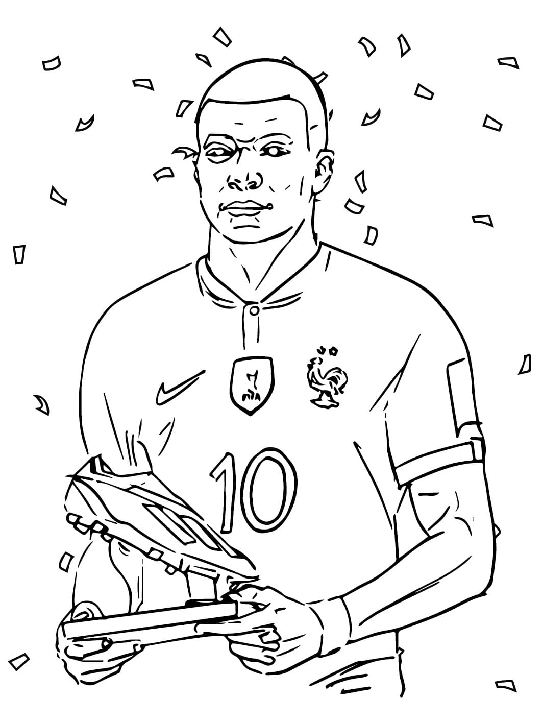 Kylian Mbappé (3) da colorare