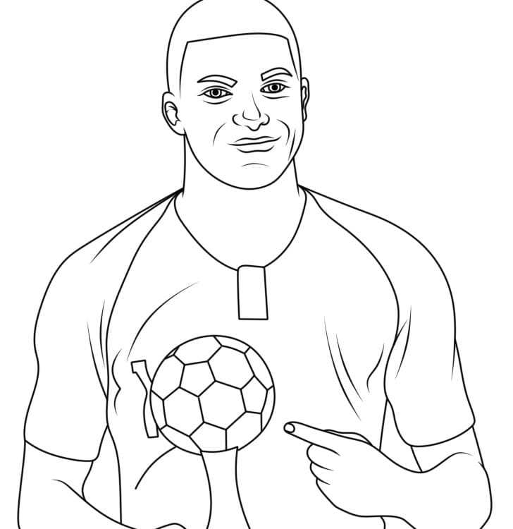 Kylian Mbappé (4) da colorare