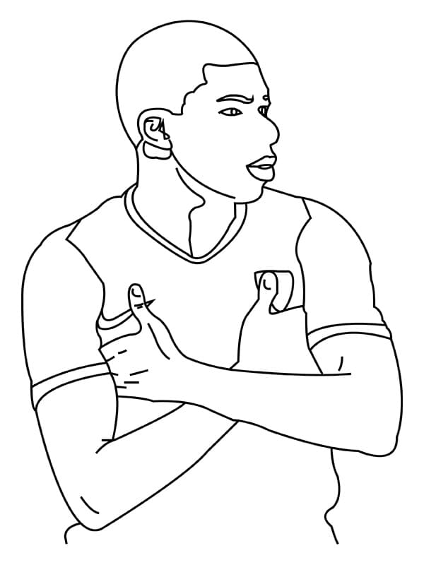 Kylian Mbappé (5) da colorare