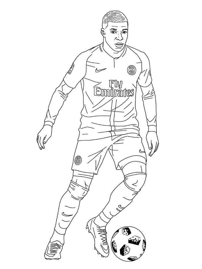 Kylian Mbappé Regalo da colorare