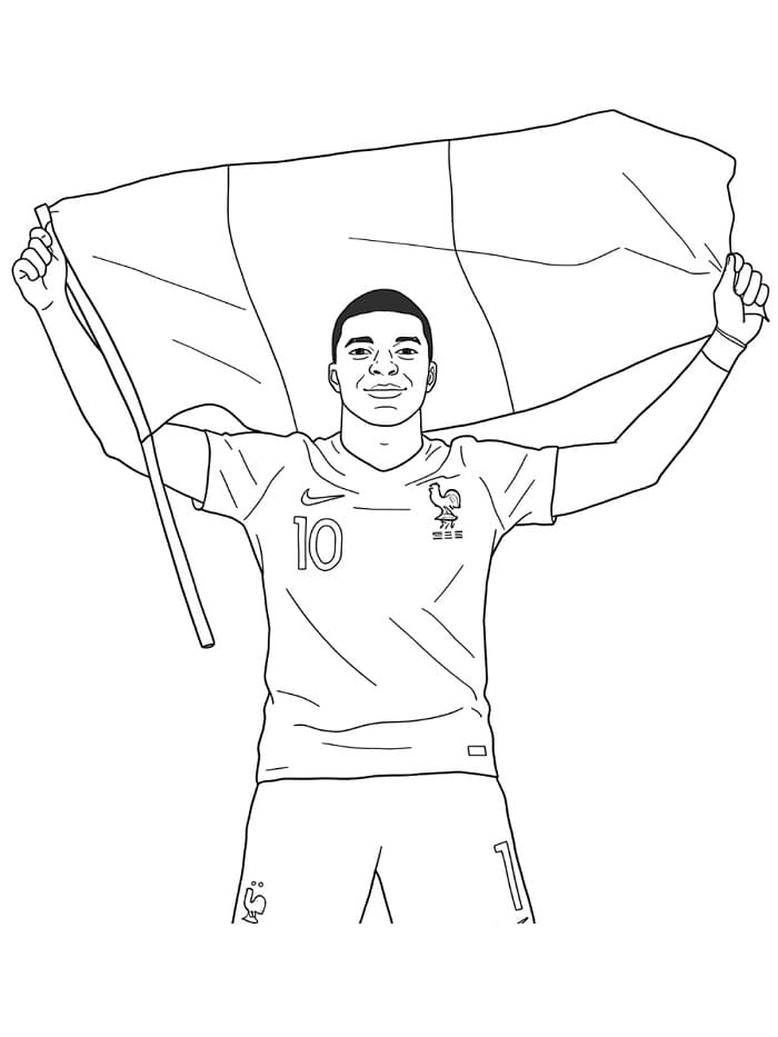 Kylian Mbappé Straordinario da colorare